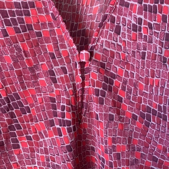 VICTORIA’S SECRET Sheer Maroon Snake Print Long Sleeve Tunic - Picture 4 of 7